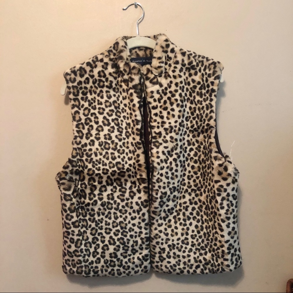 Faux Fur Vest 🐆 Leopard Burning Man Festival